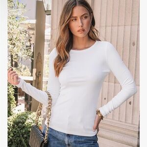 White Long Sleeve Top